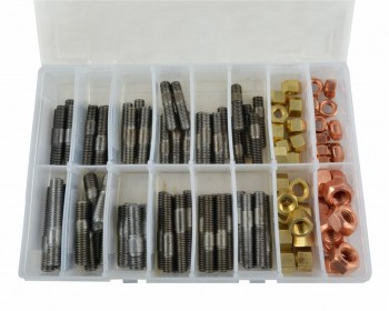 Assorted Exhaust Mainfold Studs and Nuts (100)